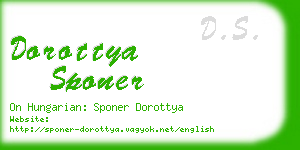 dorottya sponer business card